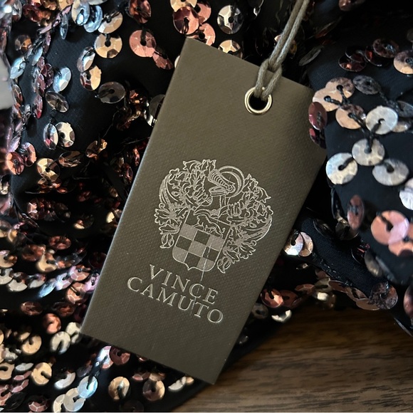 Vince Camuto Sparkling Black and Pink Mini Dress - Picture 10 of 15